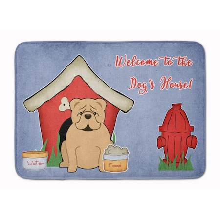 Carolines Treasures Dog House English Bulldog Fawn Machine Washable Memory Foam Mat BB2878RUG